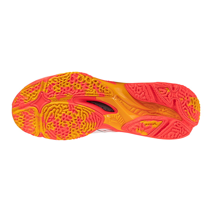 Mizuno WAVE LIGHTNING NEO 3 White/Fiery Coral 2/Citrus